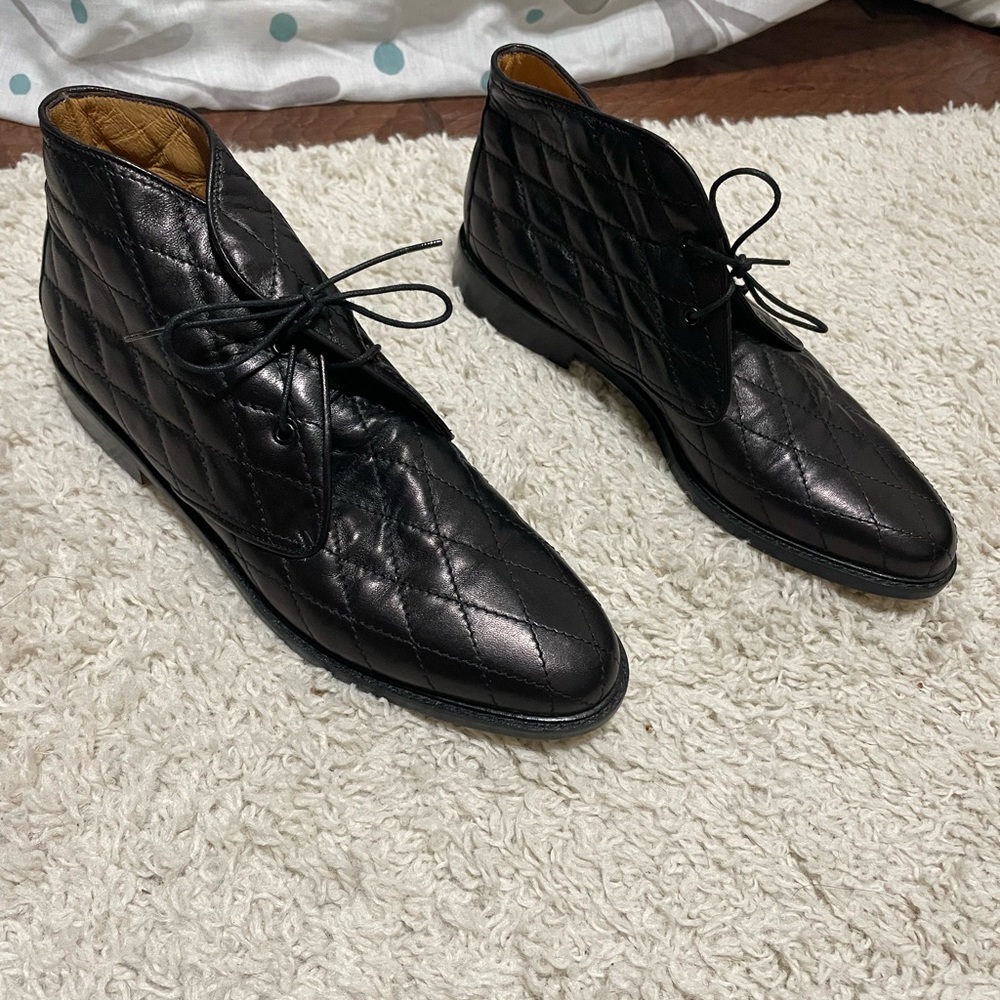 Cole Haan Quilted Look Leather Booties
